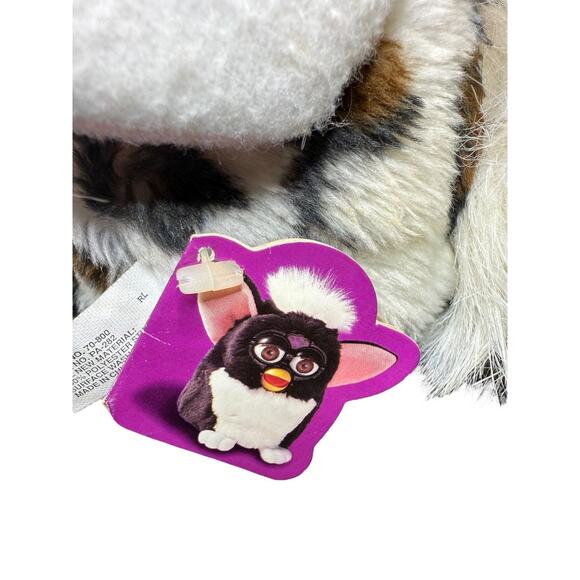 Furby Snow Leopard 1999 Tiger Electronics w/ Tag White Black Brown - Picture 7 of 8